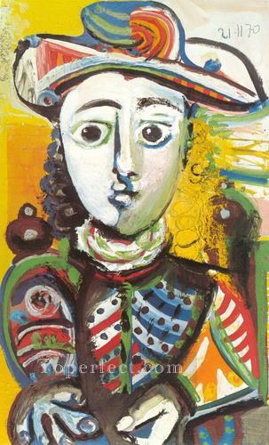 Jeune fille assise 1970 Cubism Oil Paintings